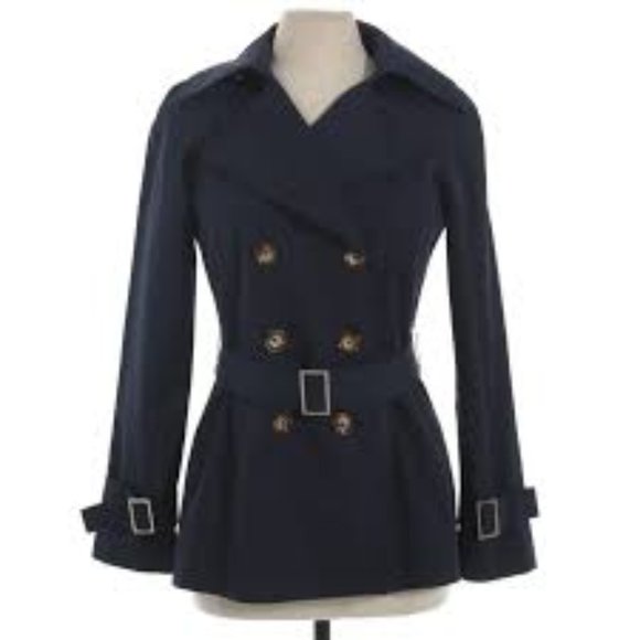 MICHAEL Michael Kors Jackets & Blazers - NWOT MK Belted Mini Trench w/Faux Tortoise Buttons